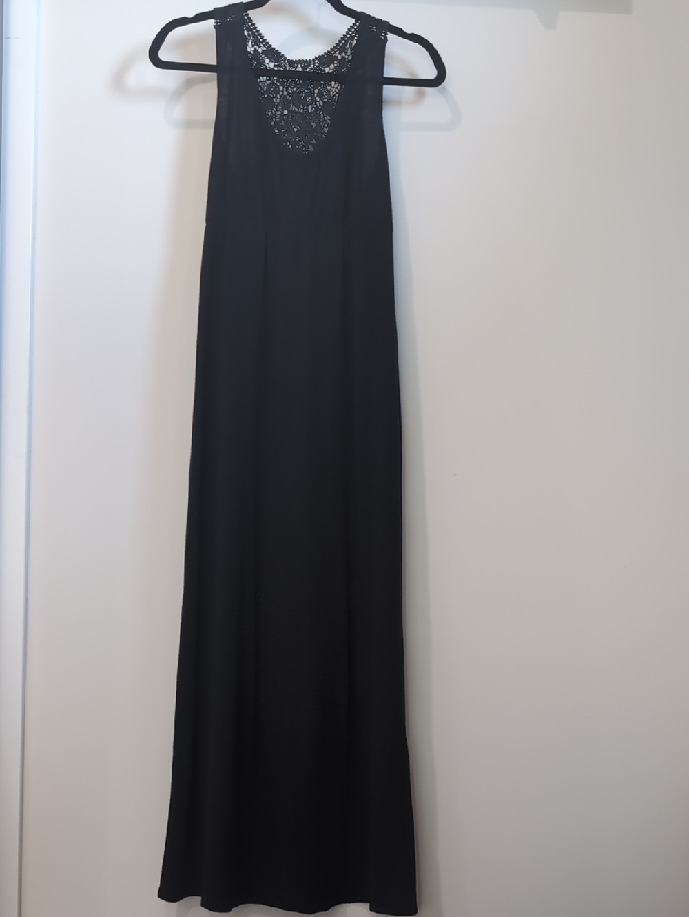 Mixit Black Maxi Dress with Crochet Racerback